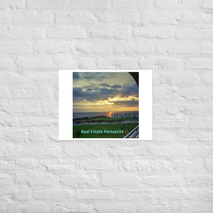 Natural View Photo paper poster with realestatepartner24 with house Logo