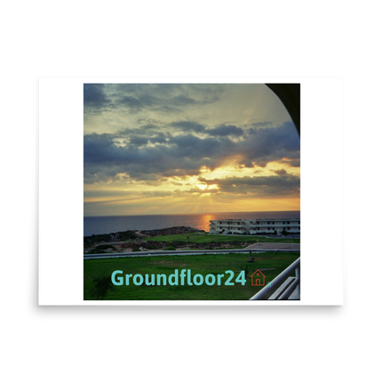 Natural View Photo paper poster with Groundfloor24 with House Logo