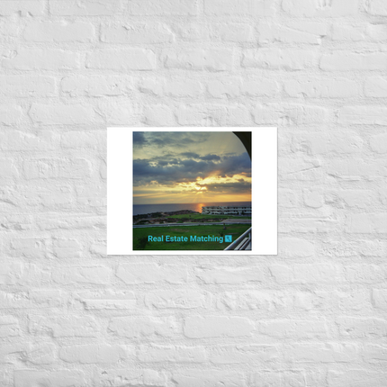 Natural View Photo paper poster with realestatematching with key Logo