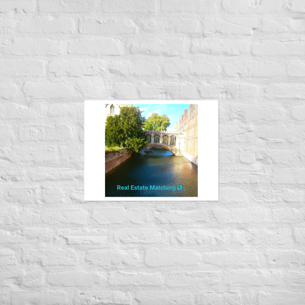 Beautiful Canel Photo paper poster with realestatematching with key Logo