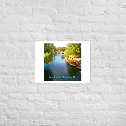 Beautiful Nature Photo paper poster with realestatematching with key Logo