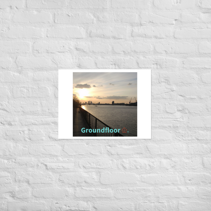Awesome River View Photo paper poster with Groundfloor with House Logo