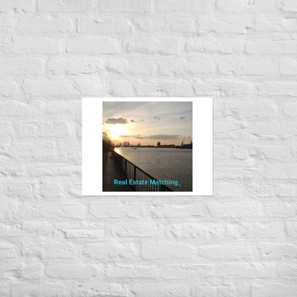Awesome River View Photo paper poster with realestatematching without key Logo