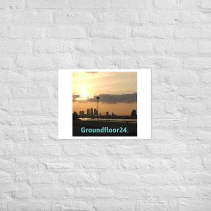 Majestic Sunset Photo paper poster with Groundfloor24 without House Logo