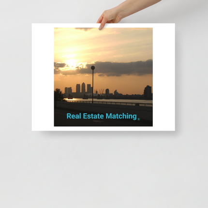 Majestic Sunset Photo paper poster with realestatematching without key Logo