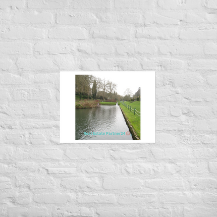 Lakeside Beauty Photo paper poster with realestatepartner24 with house Logo