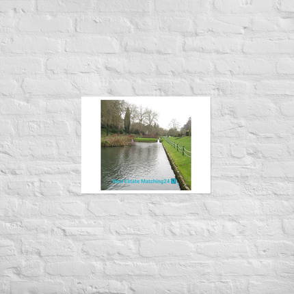 Lakeside Beauty Photo paper poster with realestatematching24 with key Logo