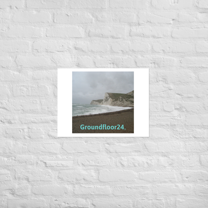 Waves and Sand Photo paper poster with Groundfloor24 without House Logo