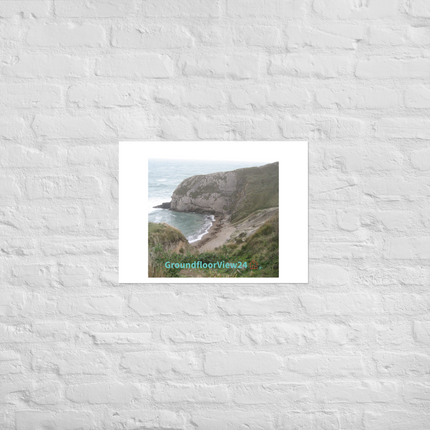 Sea & Hills Photo paper poster with groundfloorview24 with House Logo