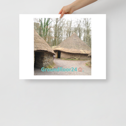 Village Charm Photo paper poster with Groundfloor24 with House Logo