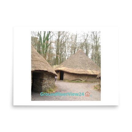 Village Charm Photo paper poster with groundfloorview24 with House Logo