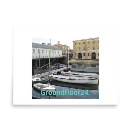 Boat on Water Photo paper poster with Groundfloor24 without House Logo