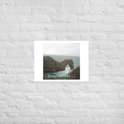 Coastal Escape Photo paper poster with Groundfloor with House Logo