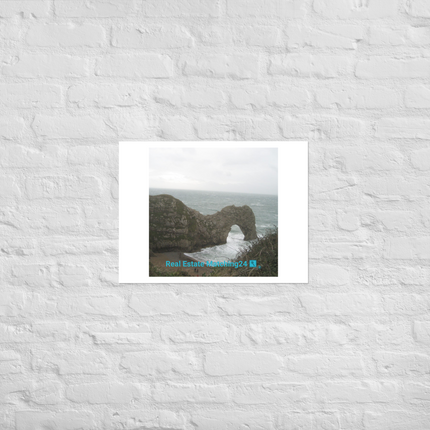 Coastal Escape Photo paper poster with realestatematching24 with key Logo