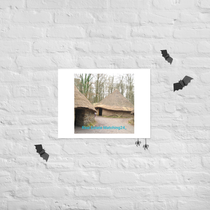Village Charm Photo paper poster with realestatematching24 without key Logo