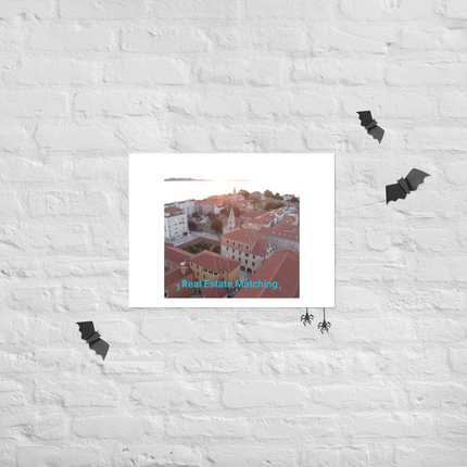 Roof Sunset View Photo paper poster with realestatematching without key Logo