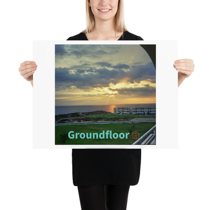 Natural View Photo paper poster with Groundfloor with House Logo