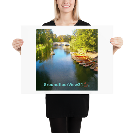 Beautiful Nature Photo paper poster with groundfloorview24 with House Logo