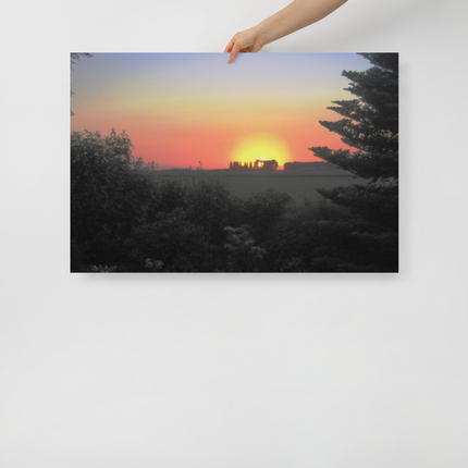 Beautiful Sunset Sinari Photo paper poster with Groundfloor with House Logo