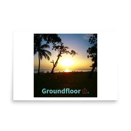 Beautiful Sea View Photo paper poster with Groundfloor with House Logo