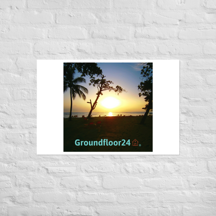 Beautiful Sea View Photo paper poster with Groundfloor24 without House Logo