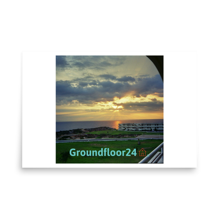Natural View Photo paper poster with Groundfloor24 with House Logo