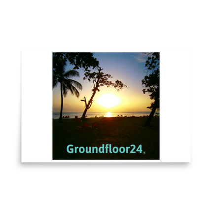 Beautiful Sea View Photo paper poster with Groundfloor24 without House Logo