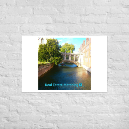 Beautiful Canel Photo paper poster with realestatematching with key Logo