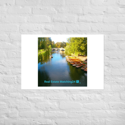 Beautiful Nature Photo paper poster with realestatematching24 with key Logo
