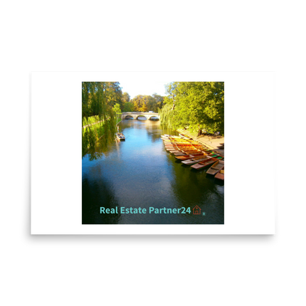 Beautiful Nature Photo paper poster with realestatepartner24 with house Logo