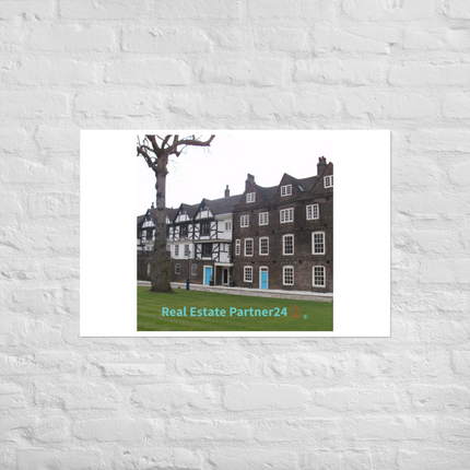 Beautiful Palace Photo paper poster with realestatepartner24 with house Logo
