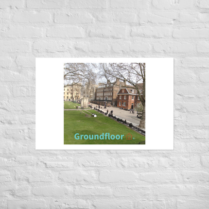 Beautiful Park Photo paper poster with Groundfloor with House Logo