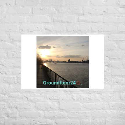 Awesome River View Photo paper poster with Groundfloor24 with House Logo