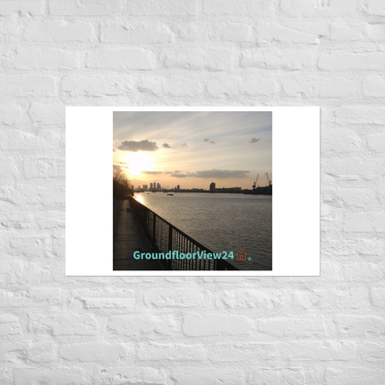 Awesome River View Photo paper poster with groundfloorview24 with House Logo