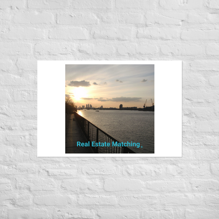 Awesome River View Photo paper poster with realestatematching without key Logo