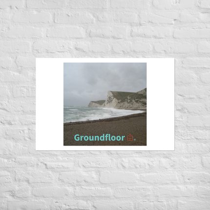 Waves and Sand Photo paper poster with Groundfloor with House Logo