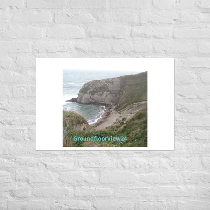 Sea & Hills Photo paper poster with groundfloorview24 with House Logo
