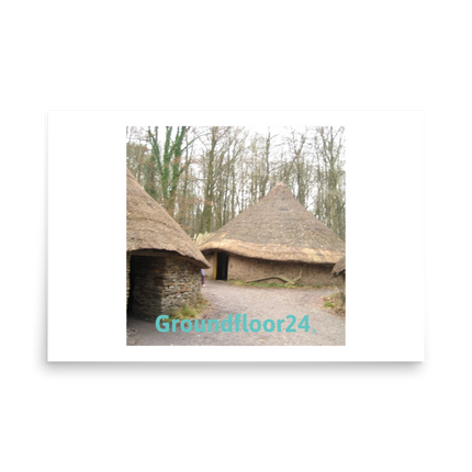 Village Charm Photo paper poster with Groundfloor24 without House Logo