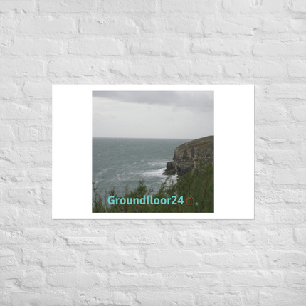 Seaside Serenity Photo paper poster with Groundfloor24 with House Logo