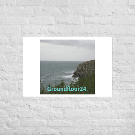 Seaside Serenity Photo paper poster with Groundfloor24 without House Logo