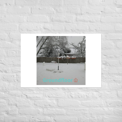 Winter Wonderland Photo paper poster with Groundfloor with House Logo