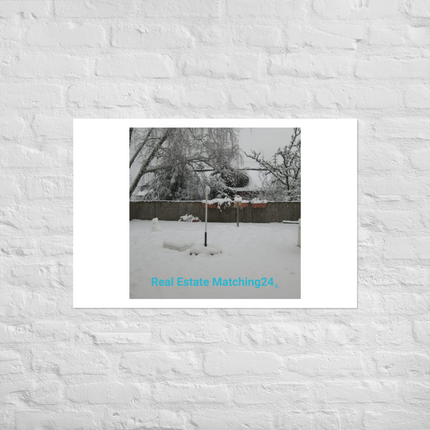 Winter Wonderland Photo paper poster with realestatematching24 without key Logo