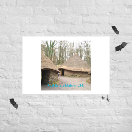 Village Charm Photo paper poster with realestatematching24 without key Logo