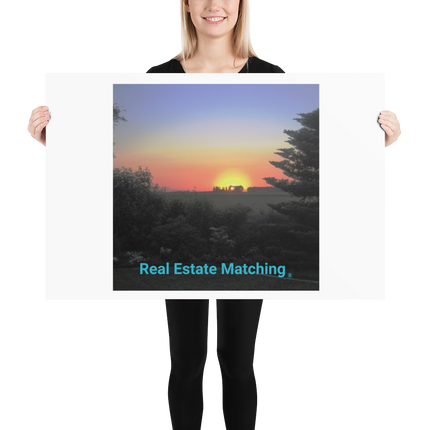 Beautiful Sunset Sinari Photo paper poster with realestatematching without key Logo
