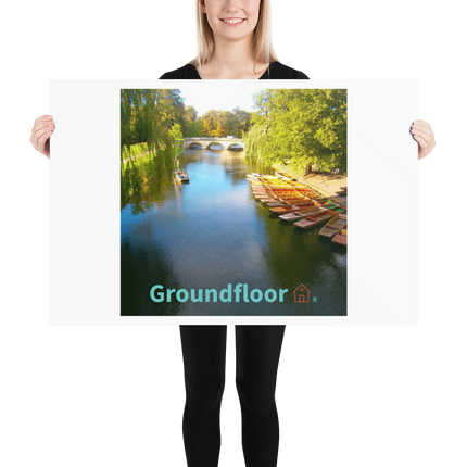 Beautiful Nature Photo paper poster with Groundfloor with House Logo