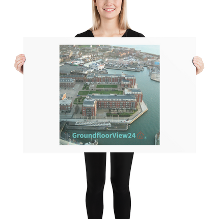 Nice City Photo paper poster with groundfloorview24 with House Logo