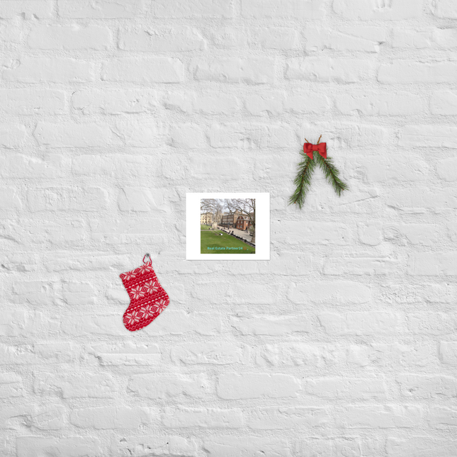 Beautiful Park Photo paper poster with realestatepartner24 with house Logo
