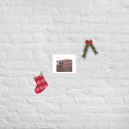 Roof Sunset View Photo paper poster with realestatematching with key Logo