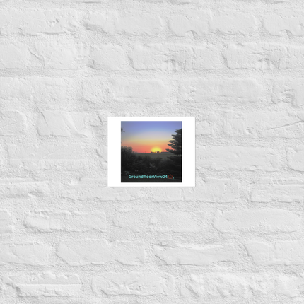 Beautiful Sunset Sinari Photo paper poster with groundfloorview24 with House Logo