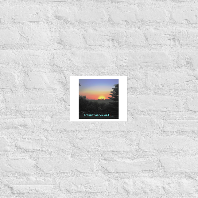 Beautiful Sunset Sinari Photo paper poster with groundfloorview24 with House Logo